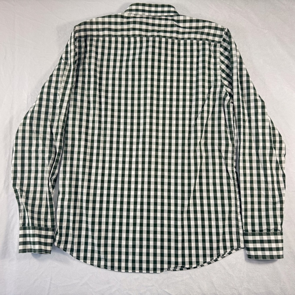 UNTUCKit Forest Green and White Plaid Button Down Shirt (Slim Fit) - Picture 4 of 6